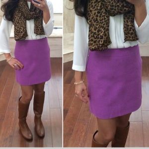 J Crew Purple wool mini skirt - size 6